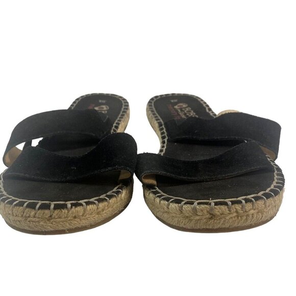 SKECHERS BOBS Women Memory Foam Slip On Sandals Size 8 Black Summer S-20 - Picture 2 of 7